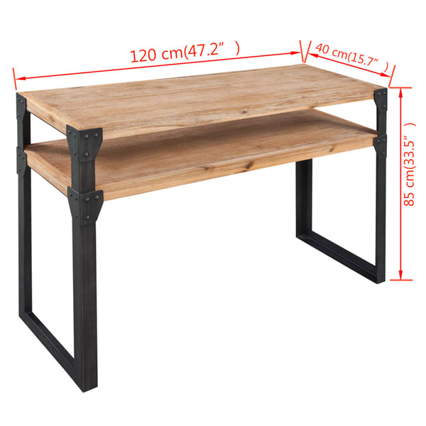 vidaXL Solid Acacia Wood Console Table 120x40x85 cm