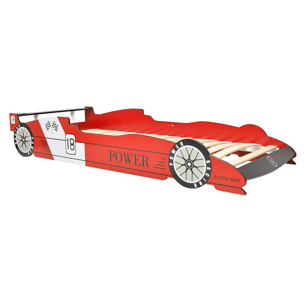vidaXL Kids' Car-Shaped LED Bed 90 x 200 cm Red