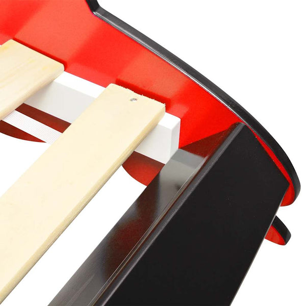 vidaXL Kids' Car-Shaped LED Bed 90 x 200 cm Red