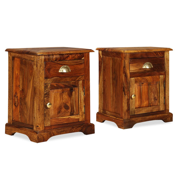 vidaXL Bedside Tables 2 pcs. 40x30x50 cm Solid Acacia Wood