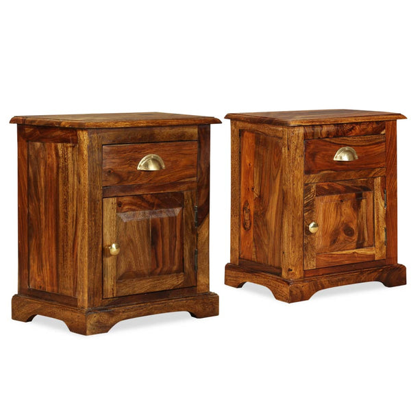 vidaXL Bedside Tables 2 pcs. 40x30x50 cm Solid Acacia Wood