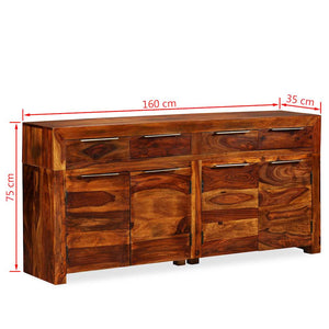 vidaXL Sideboard Solid Acacia Wood 160x35x75 cm