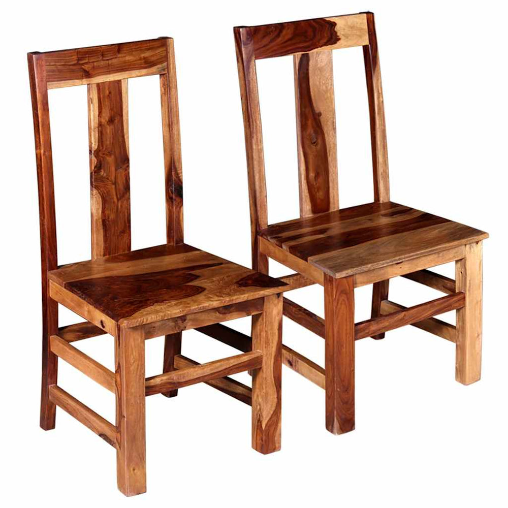 vidaXL Dining Chairs 2 pcs Solid Acacia Wood