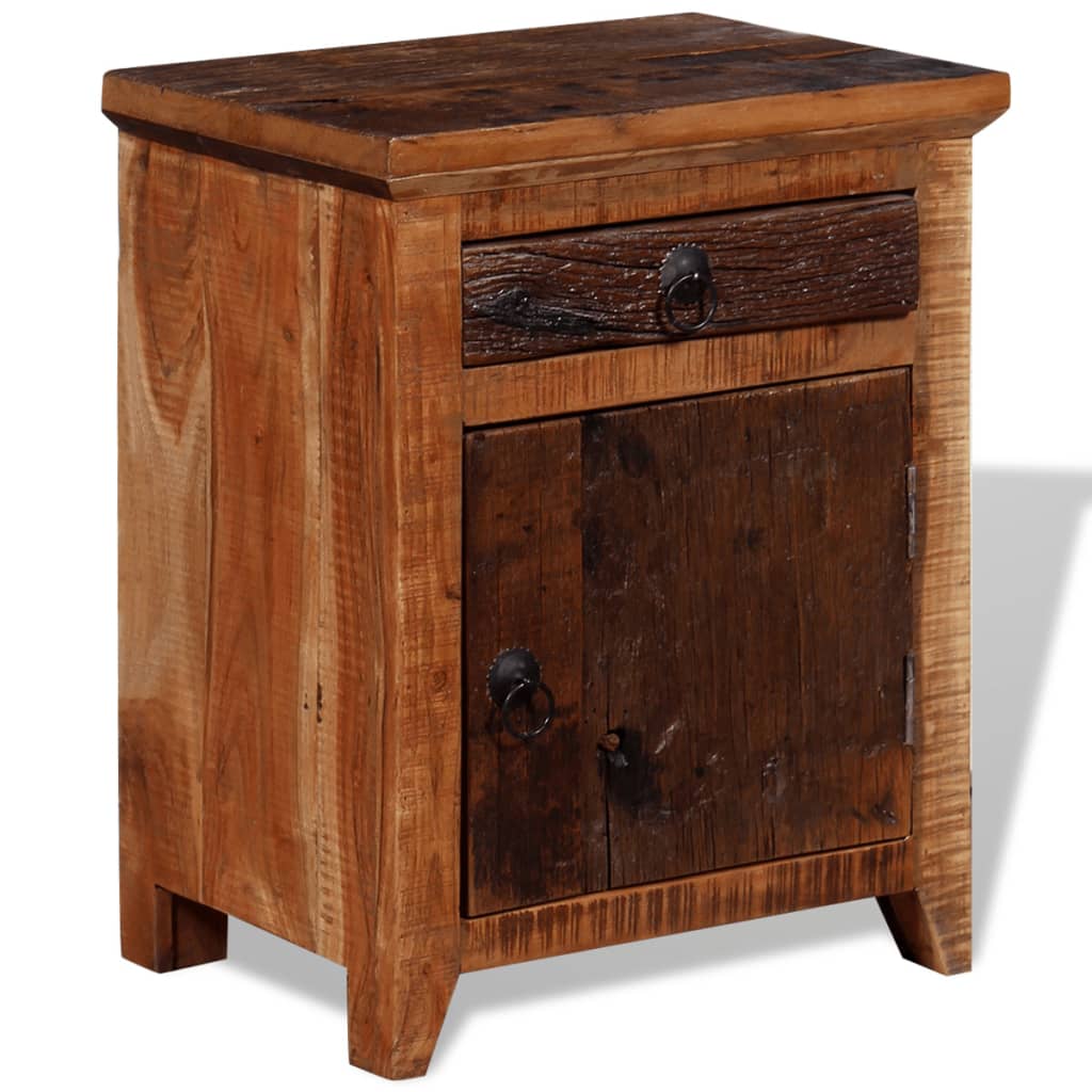 vidaXL Bedside Table Reclaimed Acacia Solid Wood