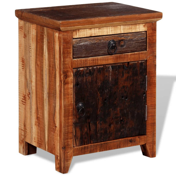 vidaXL Bedside Table Reclaimed Acacia Solid Wood