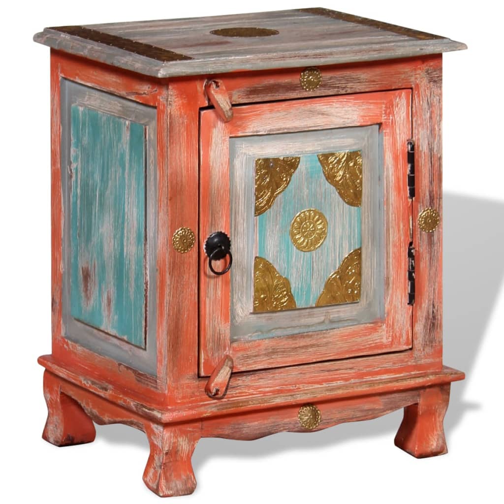 vidaXL Bedside Cabinet Solid Mango Wood Orange