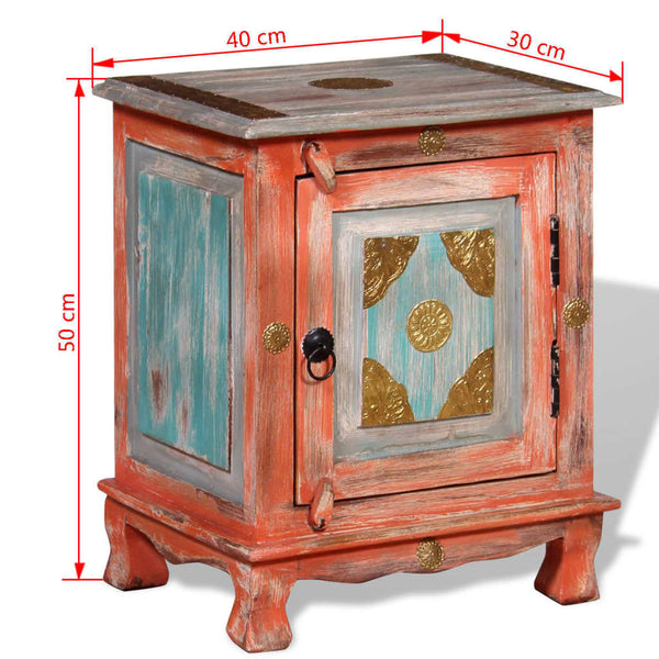 vidaXL Bedside Cabinet Solid Mango Wood Orange
