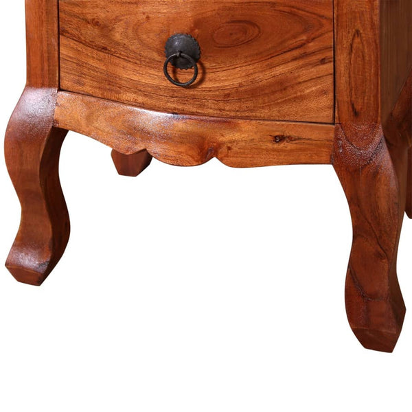 vidaXL Bedside Cabinets with Drawers 2 pcs Solid Acacia Wood