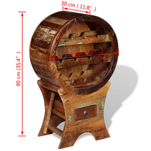 vidaXL Wine Rack for 10 Bottles Solid Reclaimed Wood