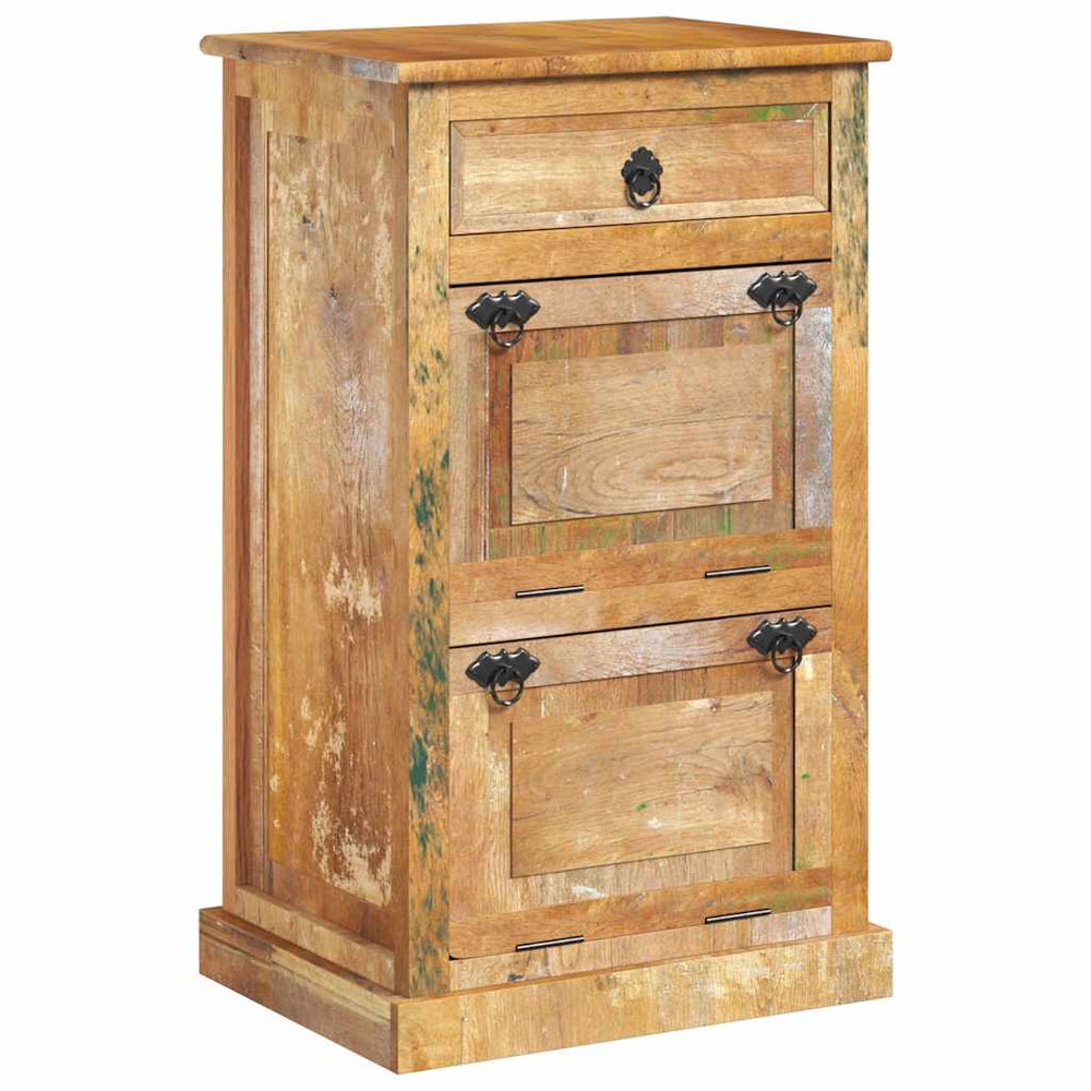vidaXL Shoe Cabinet with 4 Compartments and Drawer Solid Reclaimed Wood