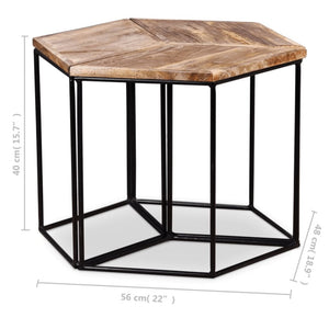 vidaXL Coffee Table Solid Mango Wood 56x48x40 cm