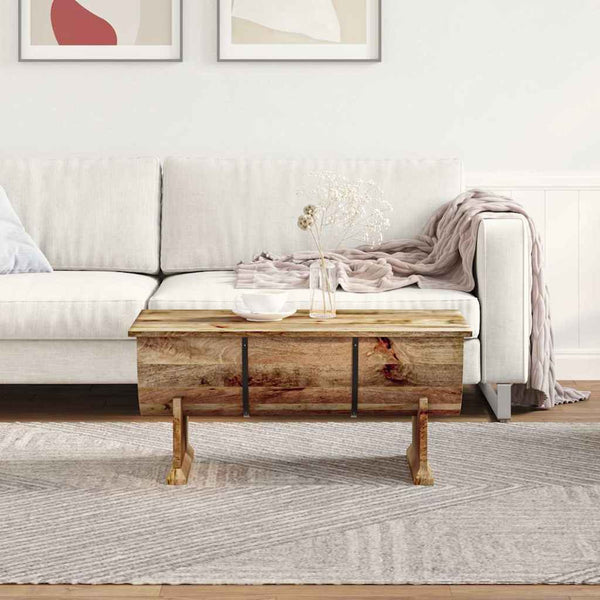 vidaXL Coffee Table Solid Mango Wood 88x50x40 cm