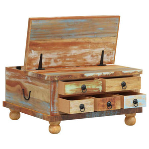 vidaXL Coffee Table Reclaimed Wood 70x70x38 cm
