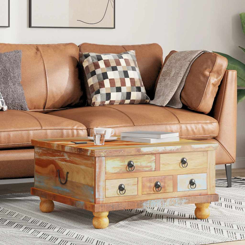vidaXL Coffee Table Reclaimed Wood 70x70x38 cm
