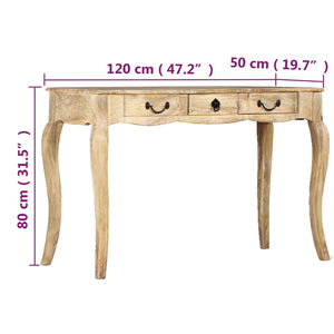 vidaXL Solid Mango Wood Console Table 120x50x80 cm