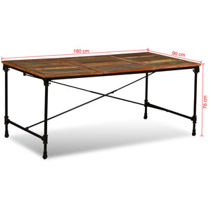 vidaXL Dining Table Reclaimed Solid Wood 180 cm