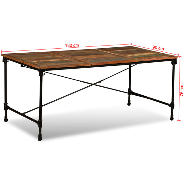 vidaXL Dining Table Reclaimed Solid Wood 180 cm