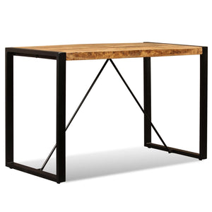 vidaXL Dining Table Rough Solid Mango Wood 120 cm