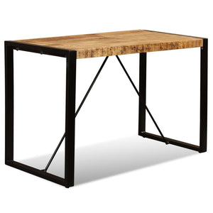 vidaXL Dining Table Rough Solid Mango Wood 120 cm
