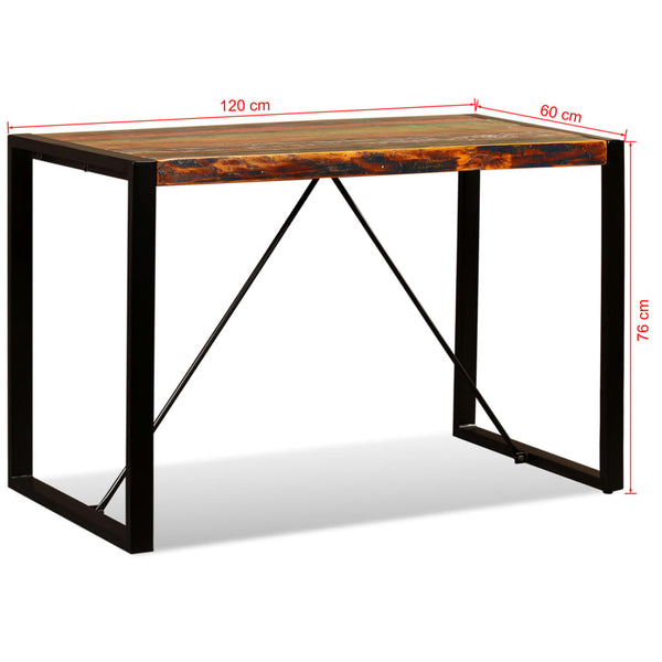 vidaXL Dining Table Solid Reclaimed Wood 120 cm
