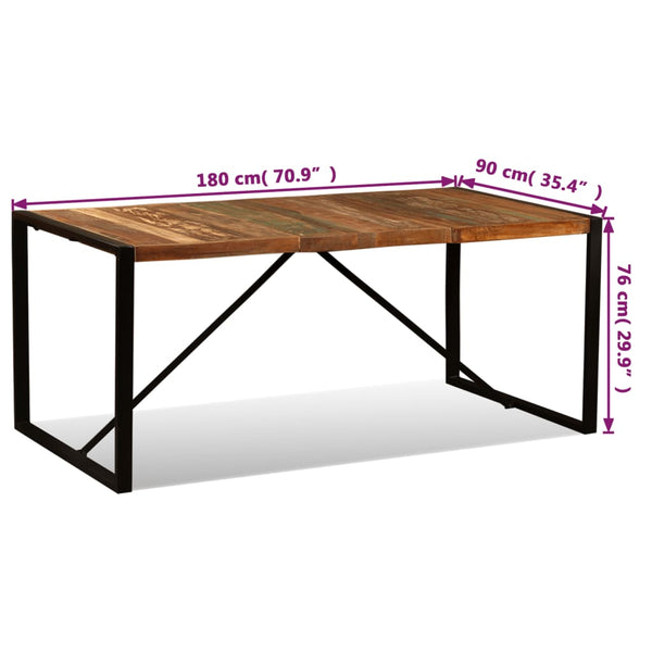 vidaXL Dining Table Reclaimed Solid Wood 180 cm