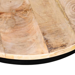 vidaXL 2-Piece Coffee Table Set Rough Mango Wood Round 40cm/50cm
