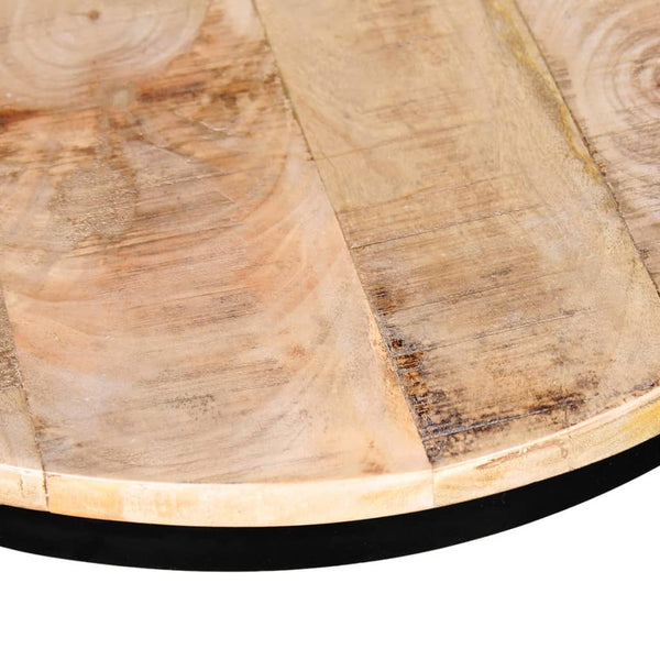 vidaXL 2-Piece Coffee Table Set Rough Mango Wood Round 40cm/50cm