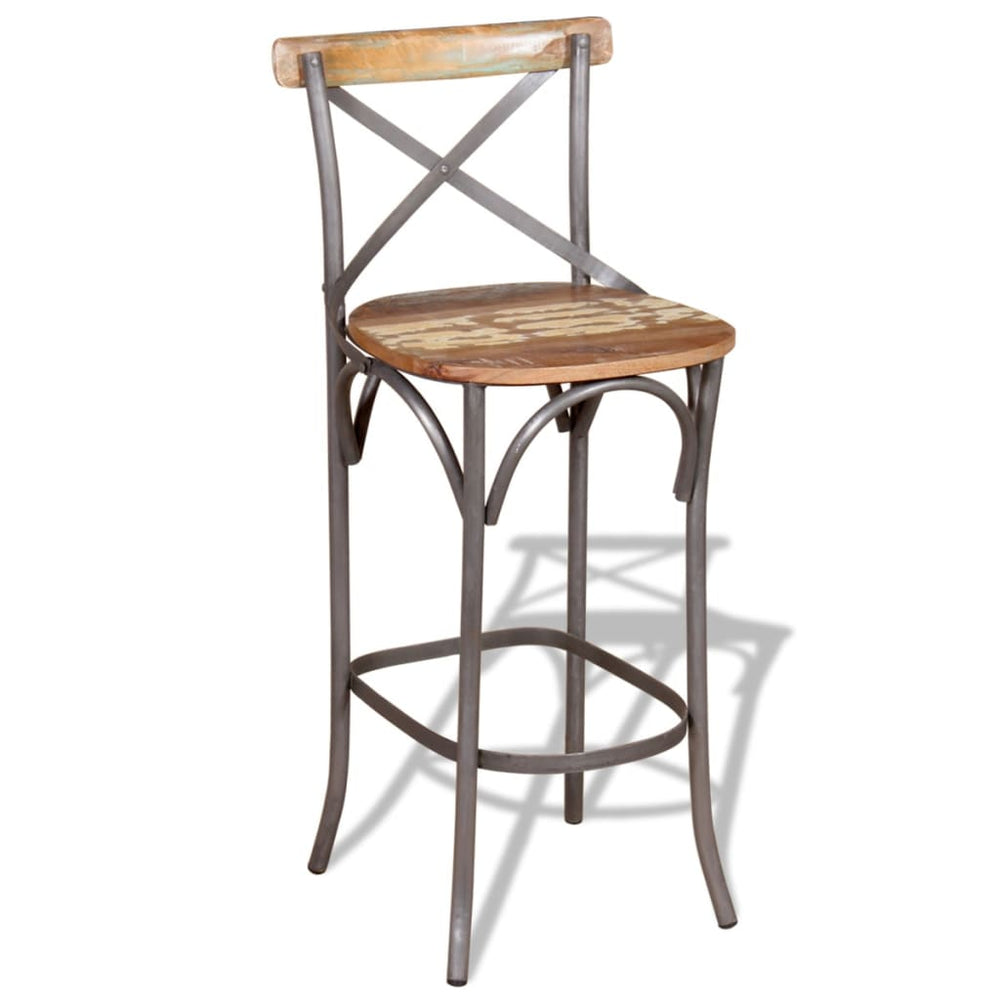 vidaXL Bar Stool Solid Reclaimed Wood