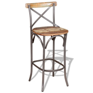 vidaXL Bar Stool Solid Reclaimed Wood