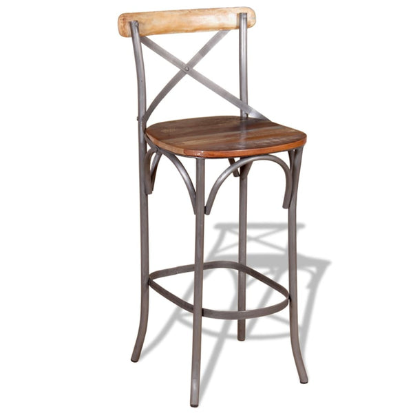 vidaXL Bar Stool Solid Reclaimed Wood