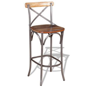 vidaXL Bar Stool Solid Reclaimed Wood