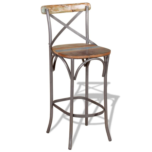 vidaXL Bar Stool Solid Reclaimed Wood