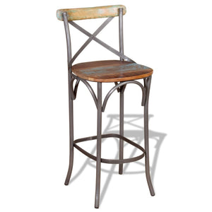 vidaXL Bar Stool Solid Reclaimed Wood
