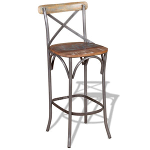 vidaXL Bar Stool Solid Reclaimed Wood