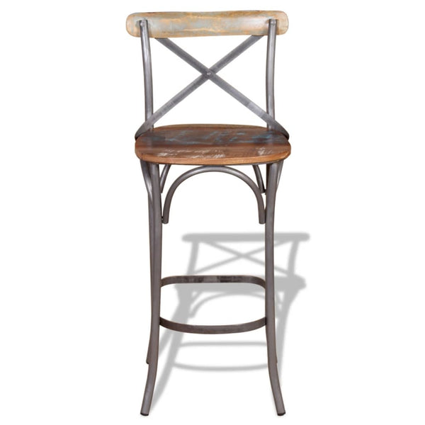 vidaXL Bar Stool Solid Reclaimed Wood