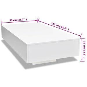 vidaXL Coffee Table High Gloss White