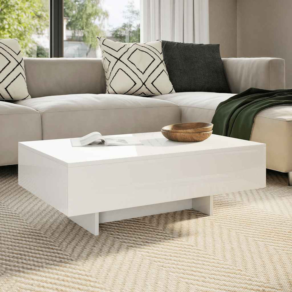 vidaXL Coffee Table High-Gloss White