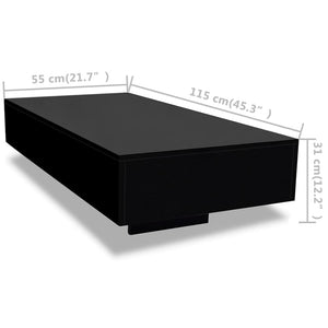 vidaXL Coffee Table High Gloss Black