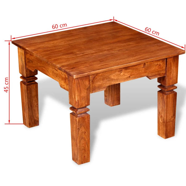 vidaXL Coffee Table Solid Wood 60x60x45 cm