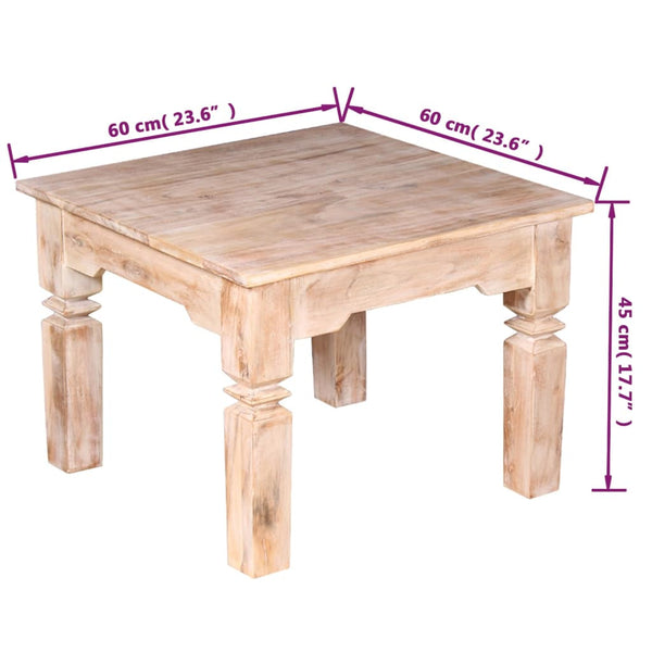 vidaXL Coffee table Acacia wood 60x60x45 cm