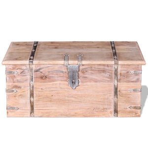 vidaXL Two-Piece Storage Trunk Set Acacia Wood