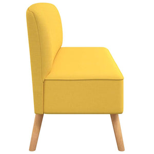 vidaXL Sofa Fabric 117x55.5x77 Yellow