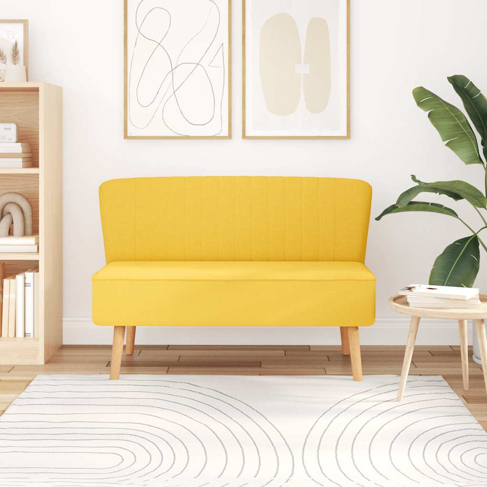 vidaXL Sofa Fabric 117x55.5x77 Yellow