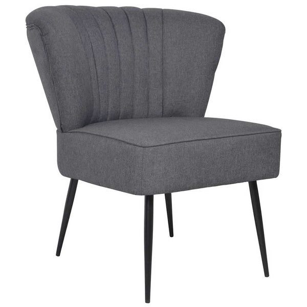 vidaXL Cocktail Armchair Dark Grey Fabric