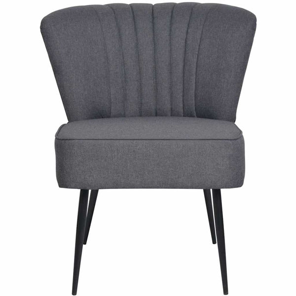 vidaXL Cocktail Armchair Dark Grey Fabric