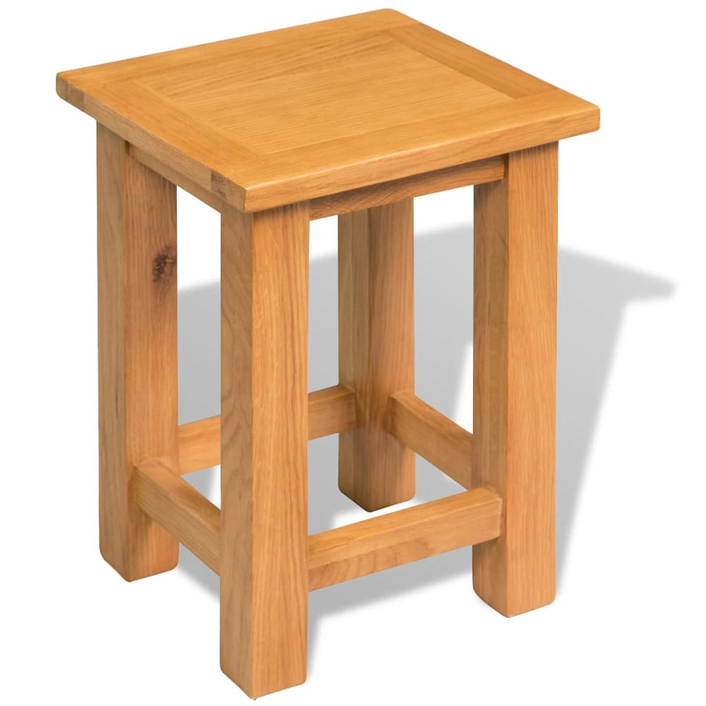 vidaXL Side Table 27x24x37 cm Solid Oak Wood