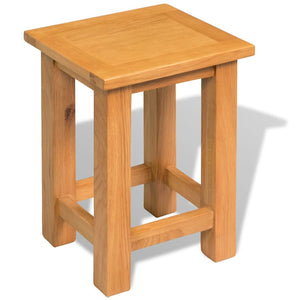 vidaXL Side Table 27x24x37 cm Solid Oak Wood