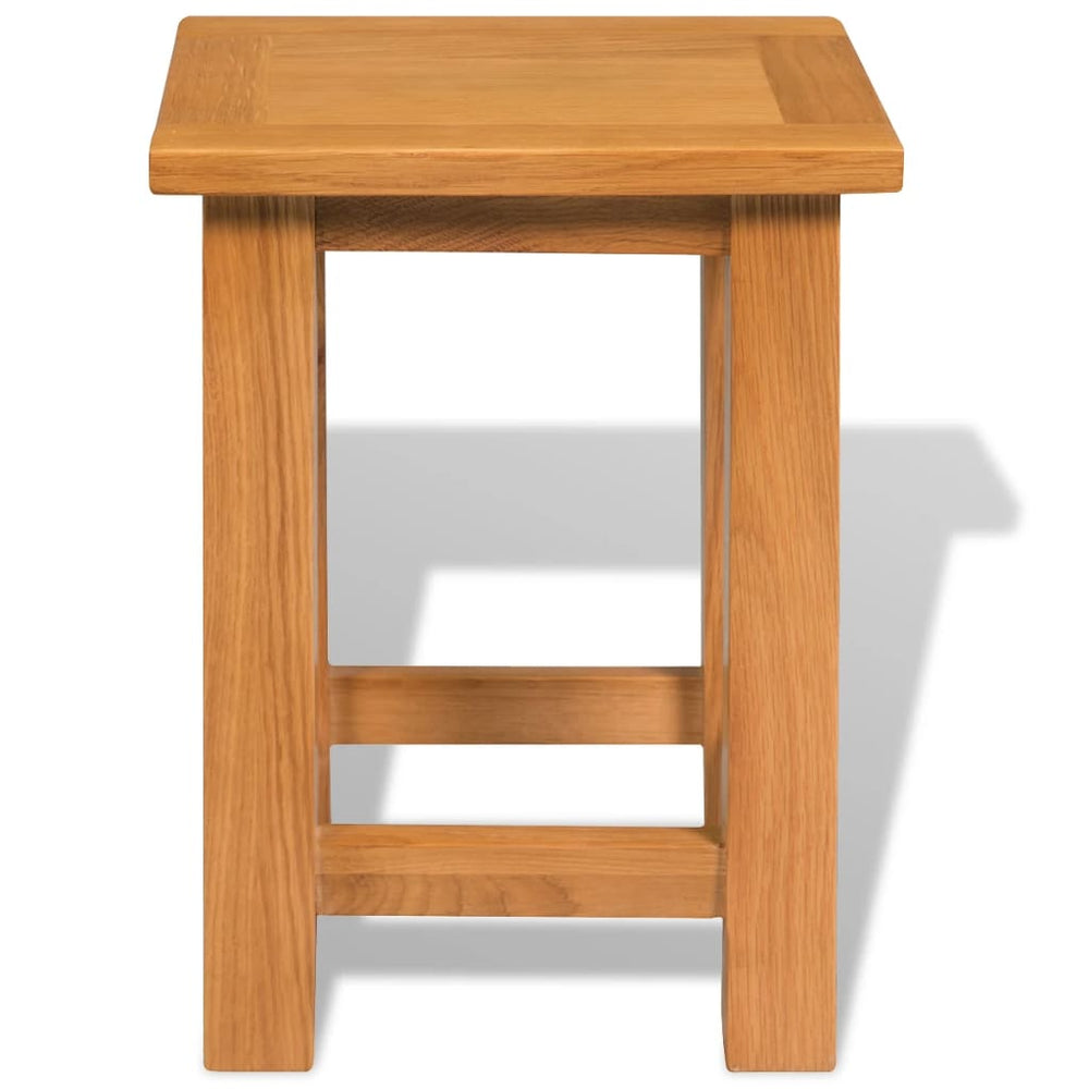 vidaXL Side Table 27x24x37 cm Solid Oak Wood