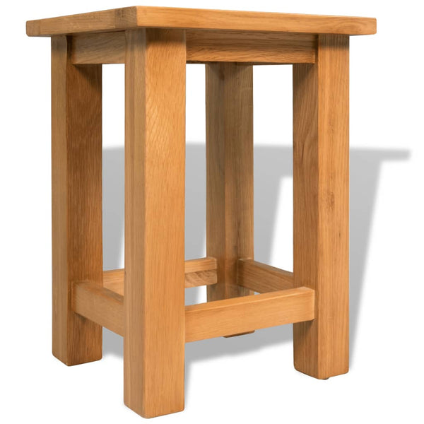 vidaXL Side Table 27x24x37 cm Solid Oak Wood