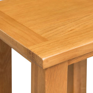 vidaXL Side Table 27x24x37 cm Solid Oak Wood